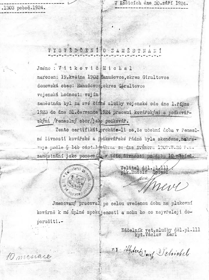 Kováčska dielňa Michala Vitkoviča v Hanušovciach nad Topľou